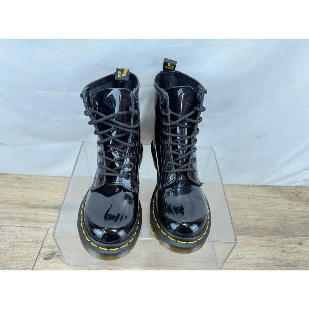 Dr. Martens 1460 Black Patent Lamper Leather‎ J Boots 11821 Kids Size 5 L / 3 UK